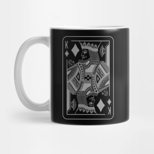 King of Diamonds Grayscale Mug